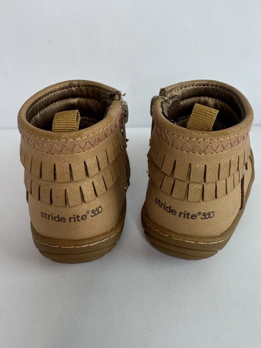 Share Stride Rite 360 Bootie Boots Toddler Size 5 Brown Fringe